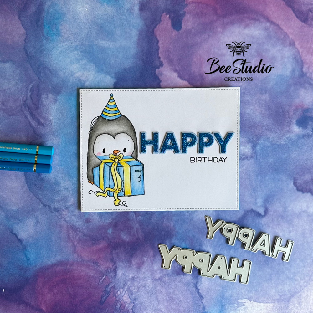 Bonus simple penguin birthday card.