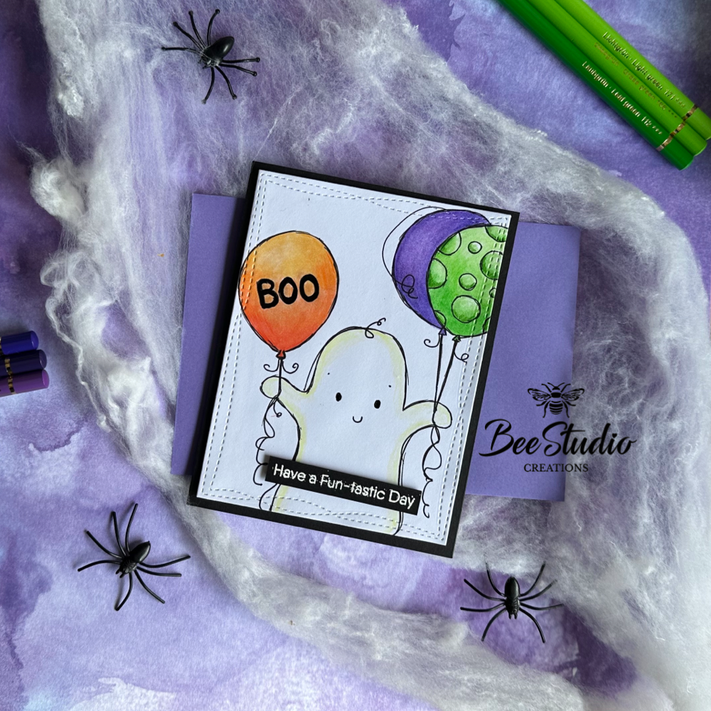 Little birthday ghost birthday card.