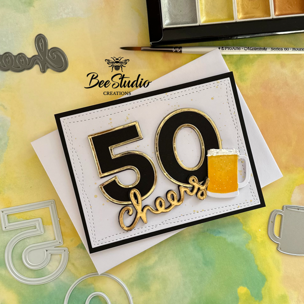 Handmade 50th Birthday card.